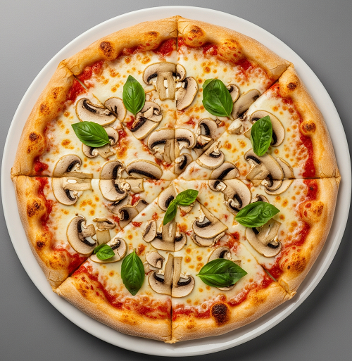 42. Mushroom Pizza 