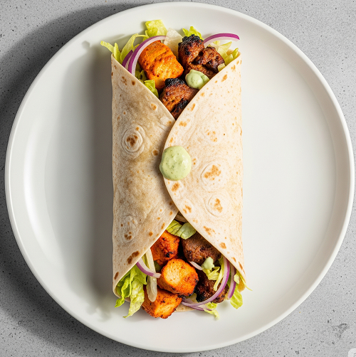 111. Chips, Cheese & Doner Wrap 